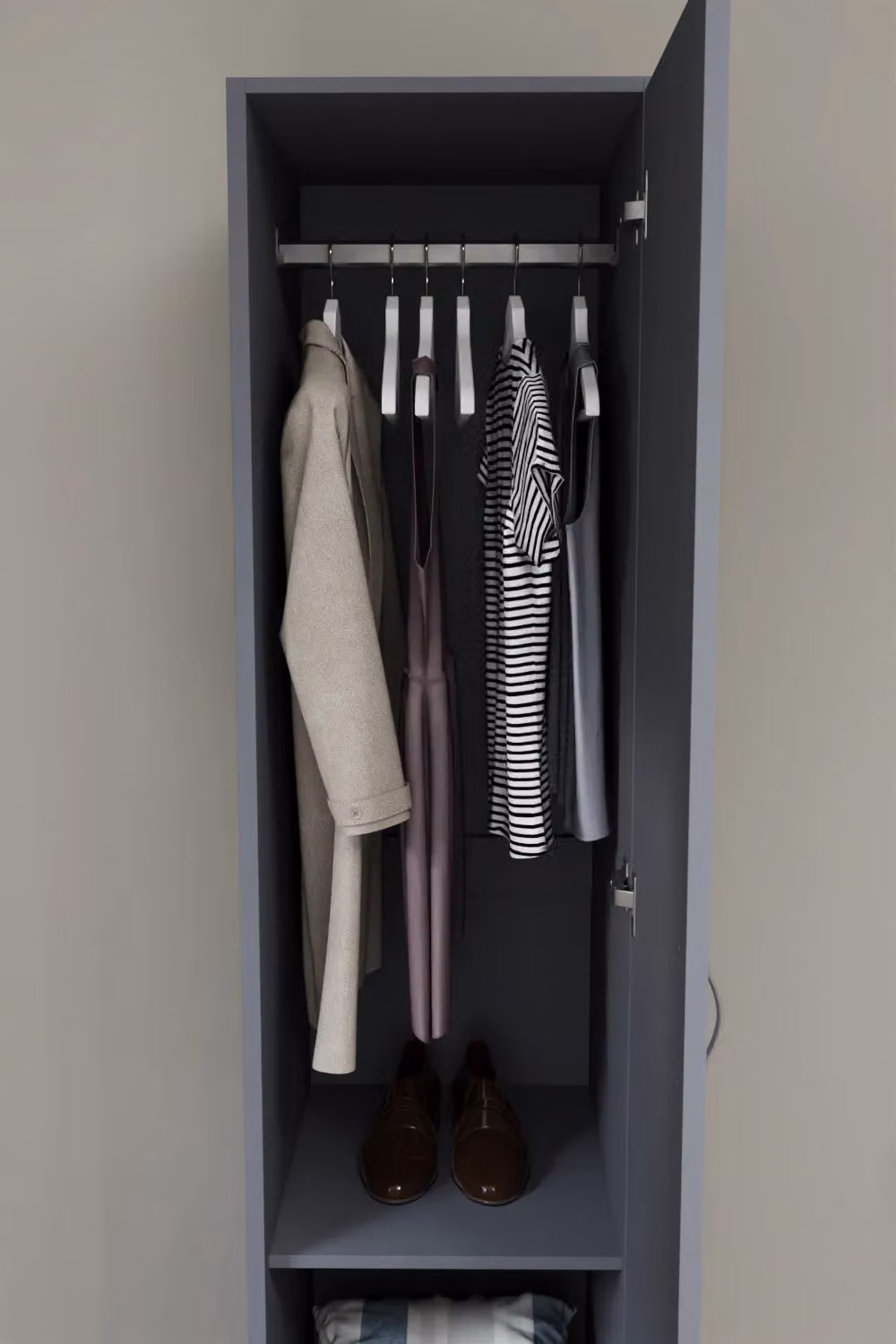 Vida Designs Riano 1 Door Grey Wardrobe Storage Organiser – 5