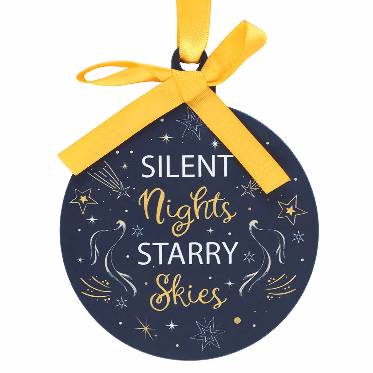 Something Different Silent Nights Starry Skies Navy Blue Christmas Bauble – 2