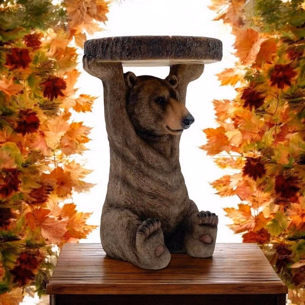 Minster Bear Garden Ornament in Brown, W: 25 cm, D: 25 cm, H: 36 cm – 2