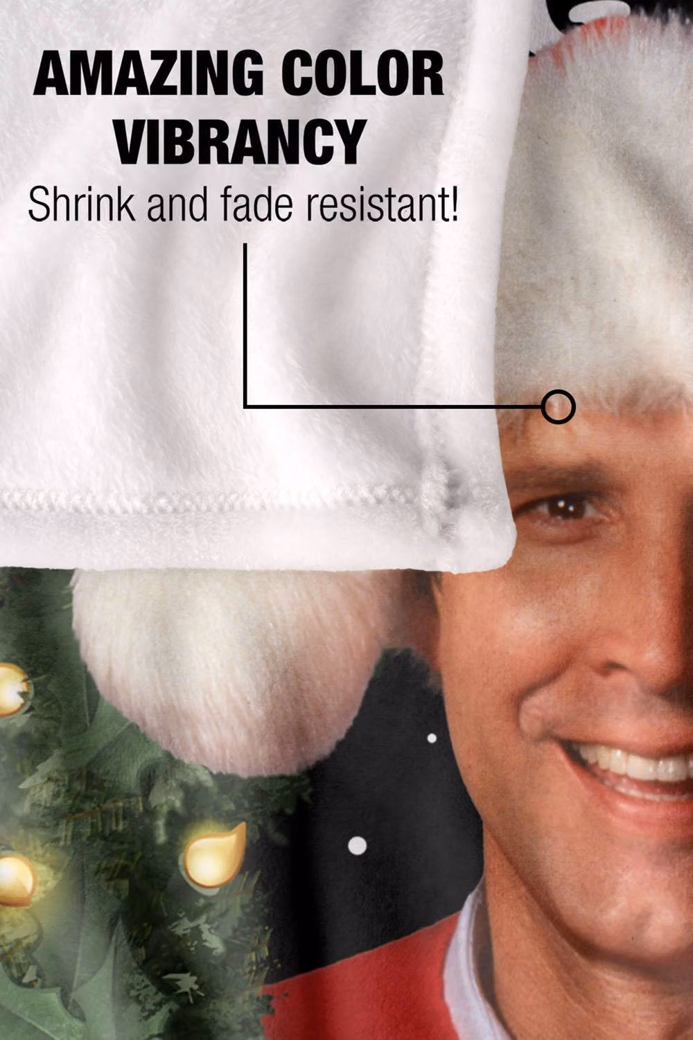 Warner Bros. Christmas Vacation Haphaphappiest Christmas Super Soft Silky Touch Fluffy Polyester Blanket, Extra Large, Multicolour – 4