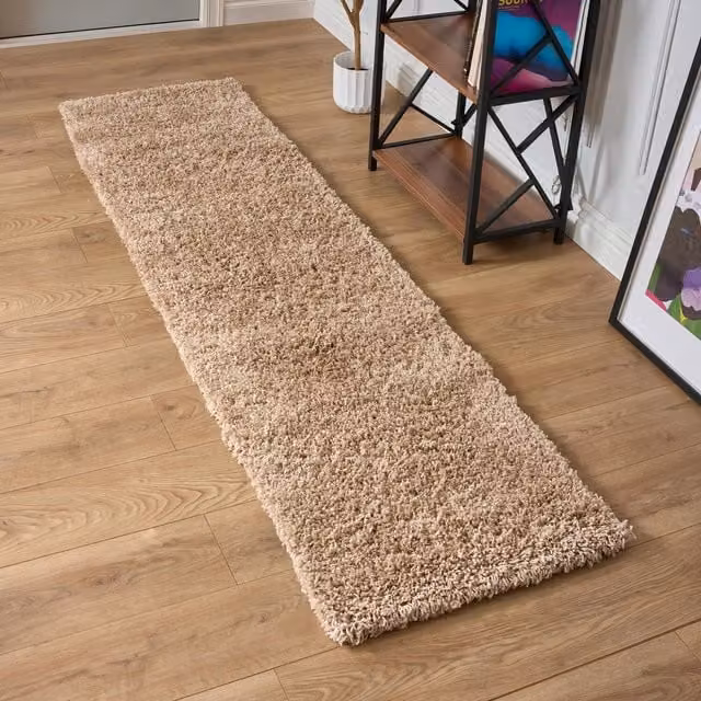 Bravich California Shaggy Rug in Beige, W: 230 cm, D: 60 cm