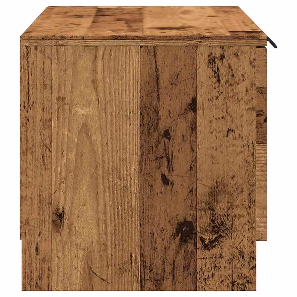 Berkfield Home Set of 2 Rustic Old Wood TV Cabinets in Brown, W/D/H: 80 x 35 x 36.5 cm – 4