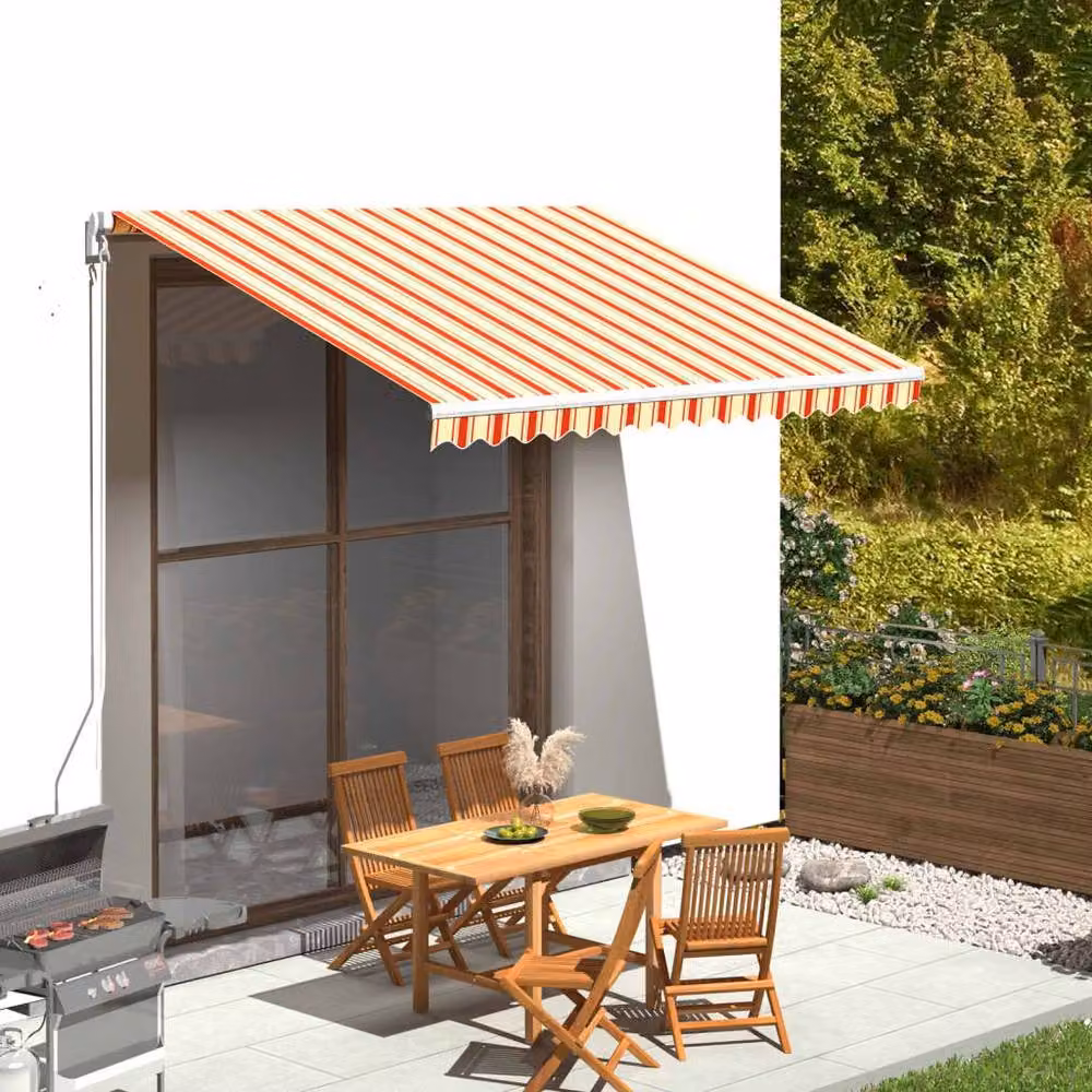 Berkfield Home Replacement Awning Fabric in Yellow and Orange, Polyester, W: 3.5 m, D: 2.5 m – 2