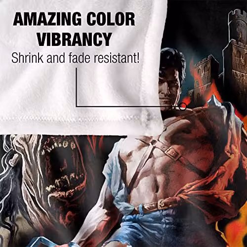 LOGOVISION Army of Darkness Super Soft Microfibre Fleece Throw Blanket, Multicolour, W: 152 cm, D: 127 cm – 3
