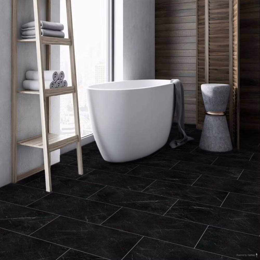 Firmfit ORG Click Lock Luxury Vinyl Tile Plank in Black Wood Look (5.5mm) – 4