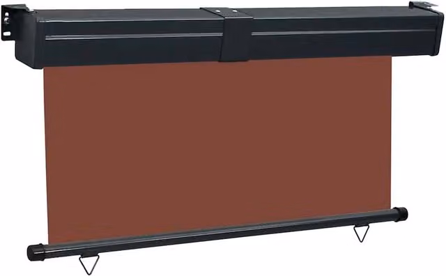 Berkfield Home Stylish Balcony Side Awning in Brown, W: 140 cm x H: 250 cm