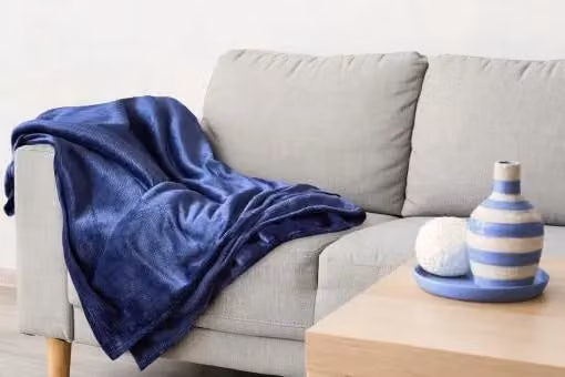 New Edge Blinds Plush Collection Flannel Fleece Super Soft Throw in Blue, W/D/H: 200 x 240 cm – 3