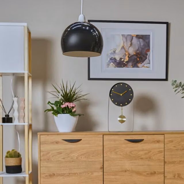 ValueLights Retro Black Arco Style Dome Metal Ceiling Pendant Light Shade