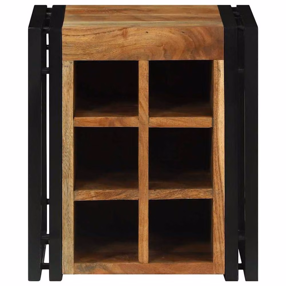 Berkfield Home Minimalist Acacia Wood Wine Rack in Brown, W/D/H: 34.5 x 35 x 39 cm – 2