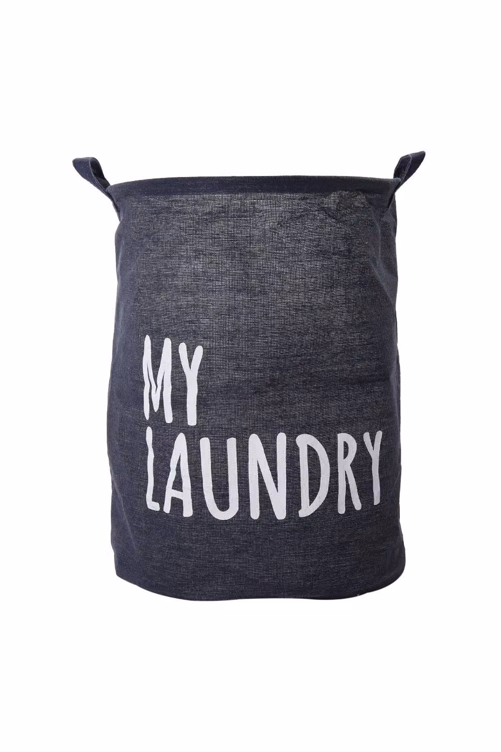 Garden Sanctuary Linen Laundry Hamper with Drawstring and Handles in Blue – 2