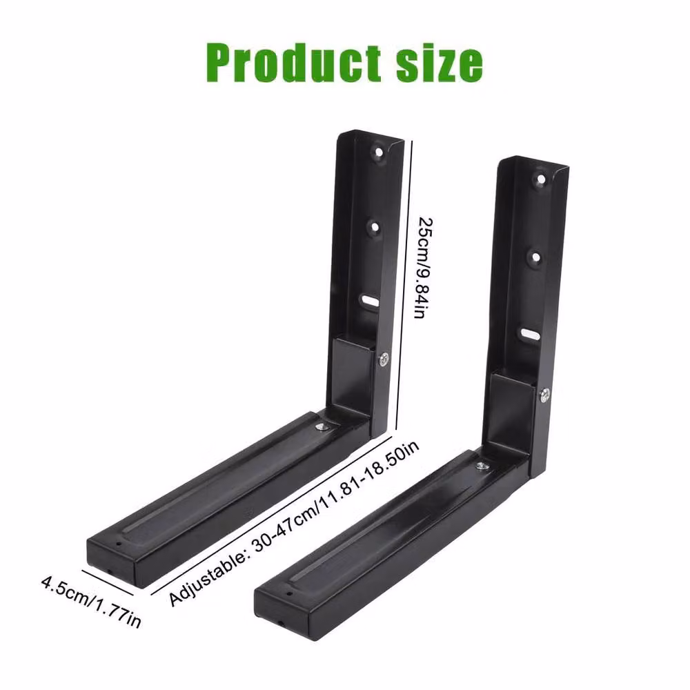 KORVIXA Heavy Duty Adjustable Stretch Oven Shelf, Black, Width: 41.5 cm – 2