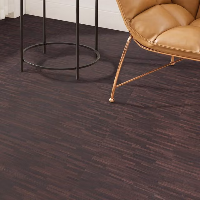 Darphe 36 Piece Wood Look Self Adhesive PVC Plank Flooring, Multicolour Brown