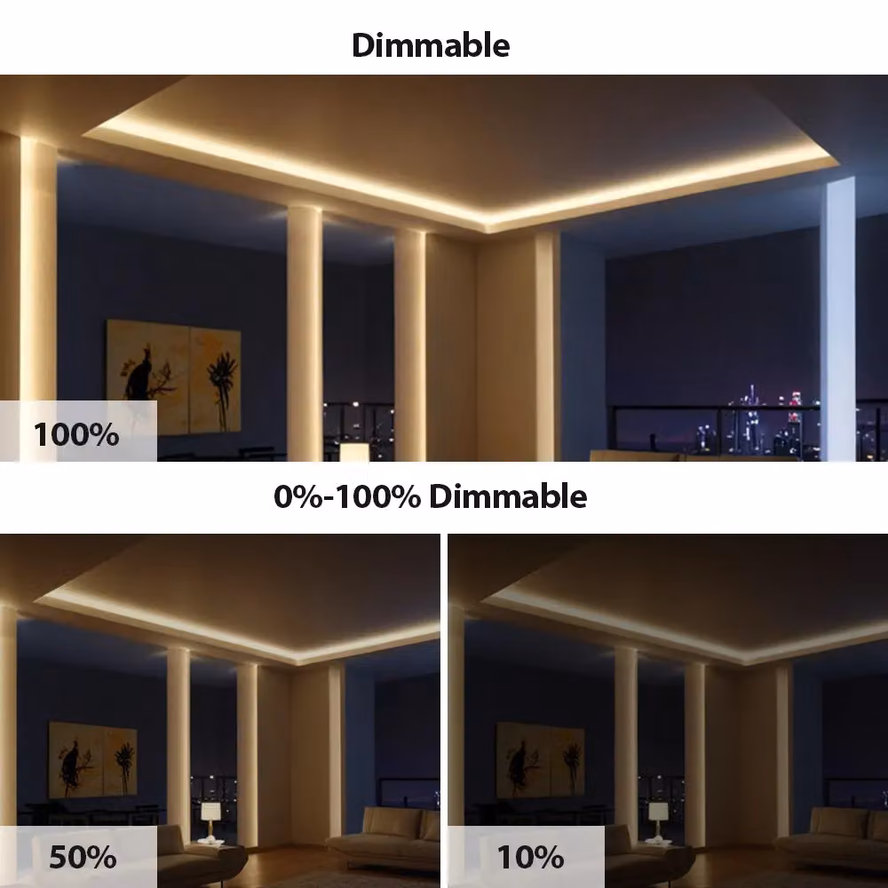 ENER-J COB LED Strip Light Kit, 5m, 24V, 3000K Warm White, Dimmable with UK Plug – 4