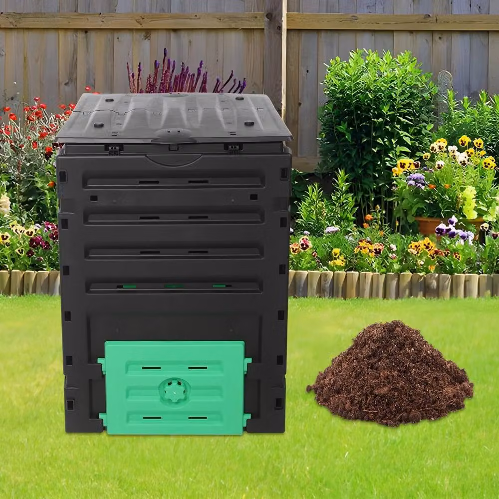 Nordara 119 Gallon Large Outdoor Garden Compost Bin in Black, W/D/H: 103 x 71.2 x 71.2 cm – 5