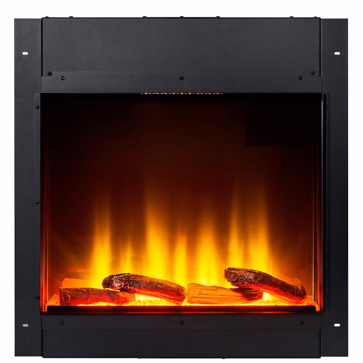 Adam Fires & Fireplaces Sahara 22 SQ Fully Inset Media Wall Electric Fire in Black – 3