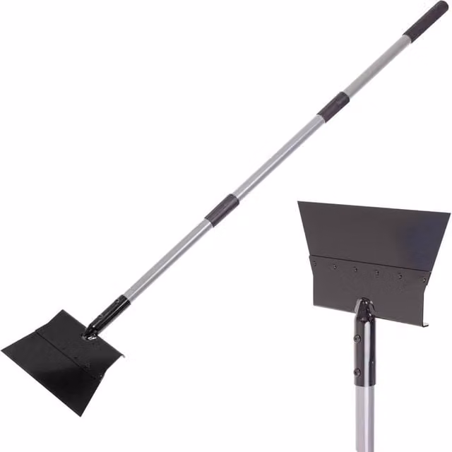 Walensee Sturdy Steel Garden Spade in Black with Adjustable Handle and Foot Pedal, 136 cm – 1