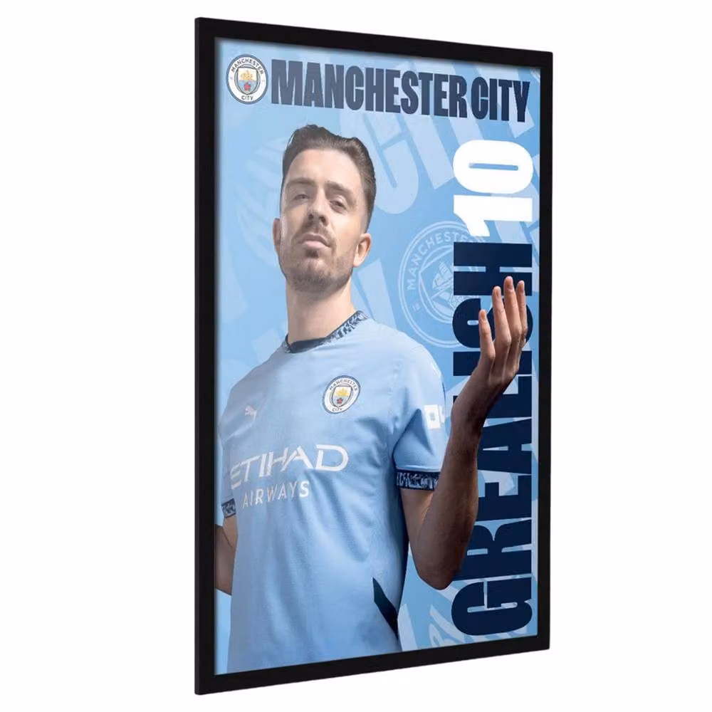 Manchester City FC Jack Grealish Blue Paper Poster – 2