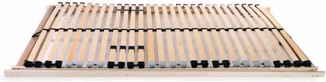 Berkfield Home Brown Slatted Bed Base with 28 Ergonomic Multi-Zone Wood Slats W/D/H: 80 x 200 cm