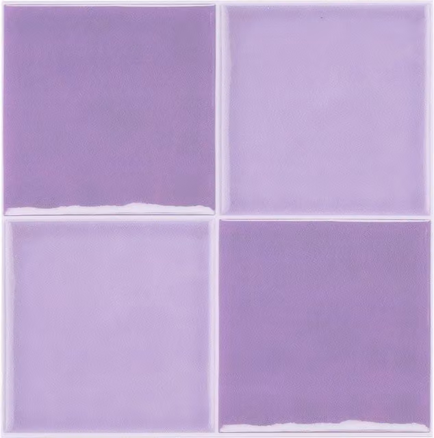 Livingandhome 30 Piece Self Adhesive Purple Square Wall Tile Stickers