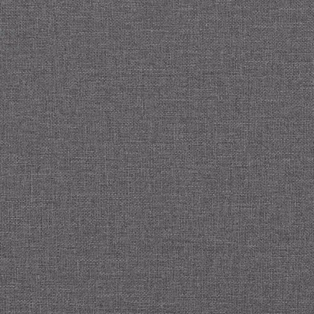 Berkfield Home Soft Upholstered Bed Frame in Dark Grey, Double (140 x 200 cm) – 5