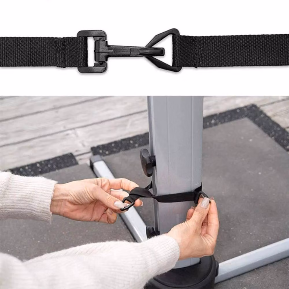 FLAVORA 5 Pack Black Ratchet Cantilever Umbrella Wind Stabiliser Straps, 1.25kg – 5