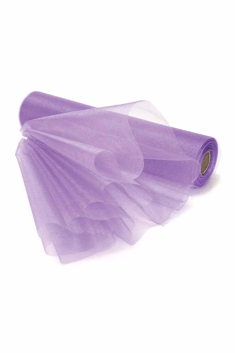 Neel Blue Organza Sheer Glitter Fabric Roll for Wedding and Event Decor, W/H: 29 cm x 25 m