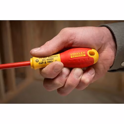 Stanley Fatmax Borneo PZ/VDE Insulated Screwdriver Set of 2, Red/Yellow – 3