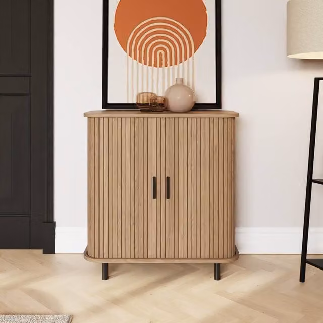 GFW Omari Compact 2 Door Sideboard in Light Oak – 1