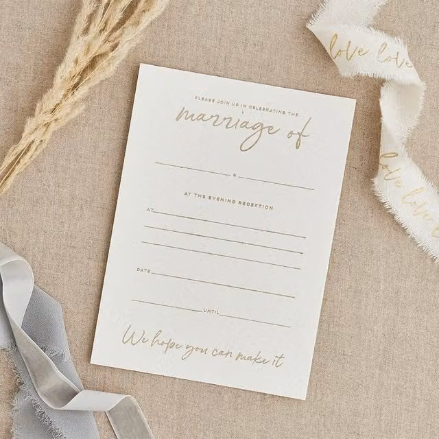 Club Green Gold and White Evening Invitations for Adults, Pack of 20 – 1