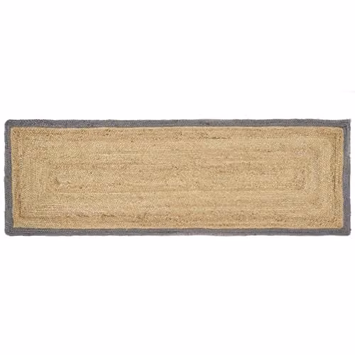Rugs Direct Origins Rectangular Flat Weave Jute Border Rug in Grey, Brown and Beige