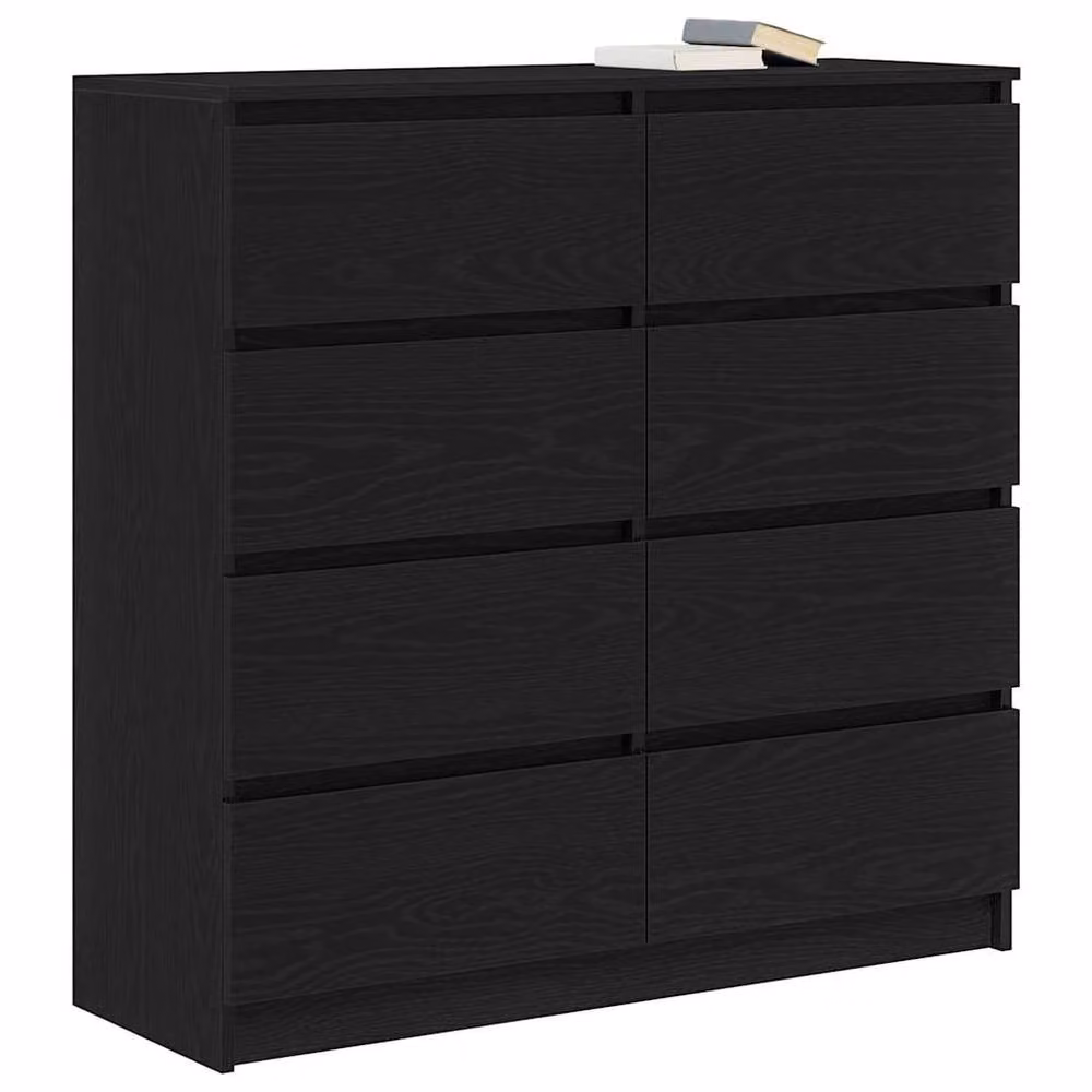 Berkfield Home Black Oak Sideboard, W/D/H: 100 x 35 x 99 cm – 2