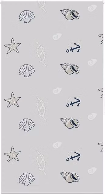 Berkfield Home Grey Opaque Shower Roller Blind, W: 120 cm, H: 240 cm