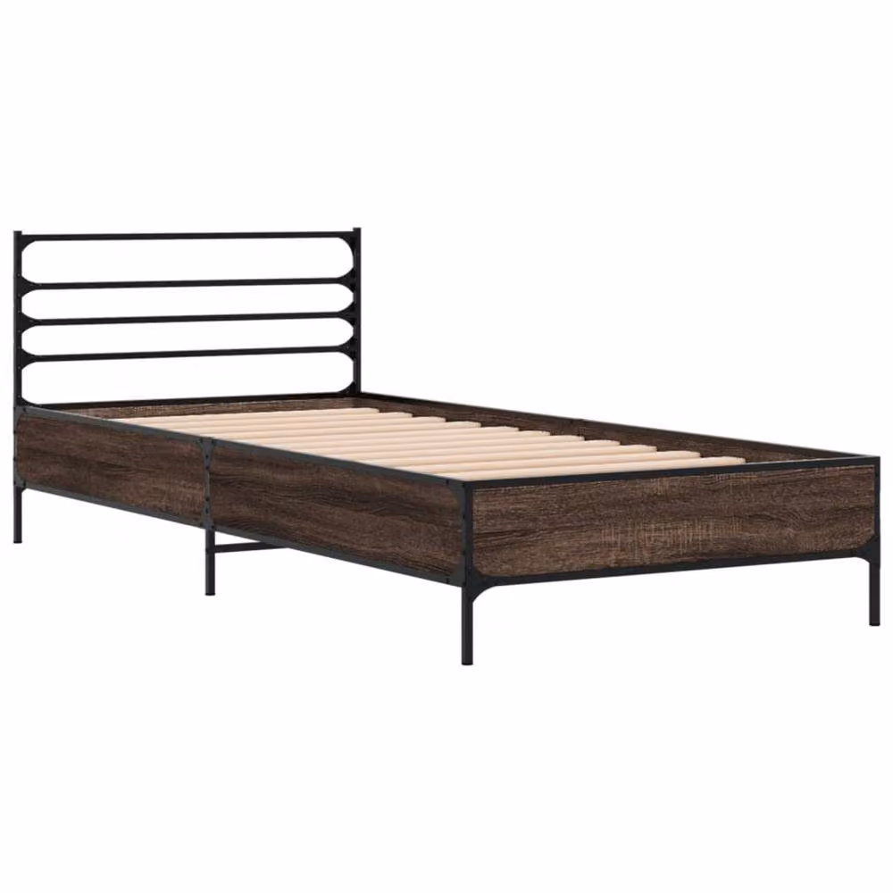 Berkfield Home Small Single Bed Frame in Brown Oak – 3