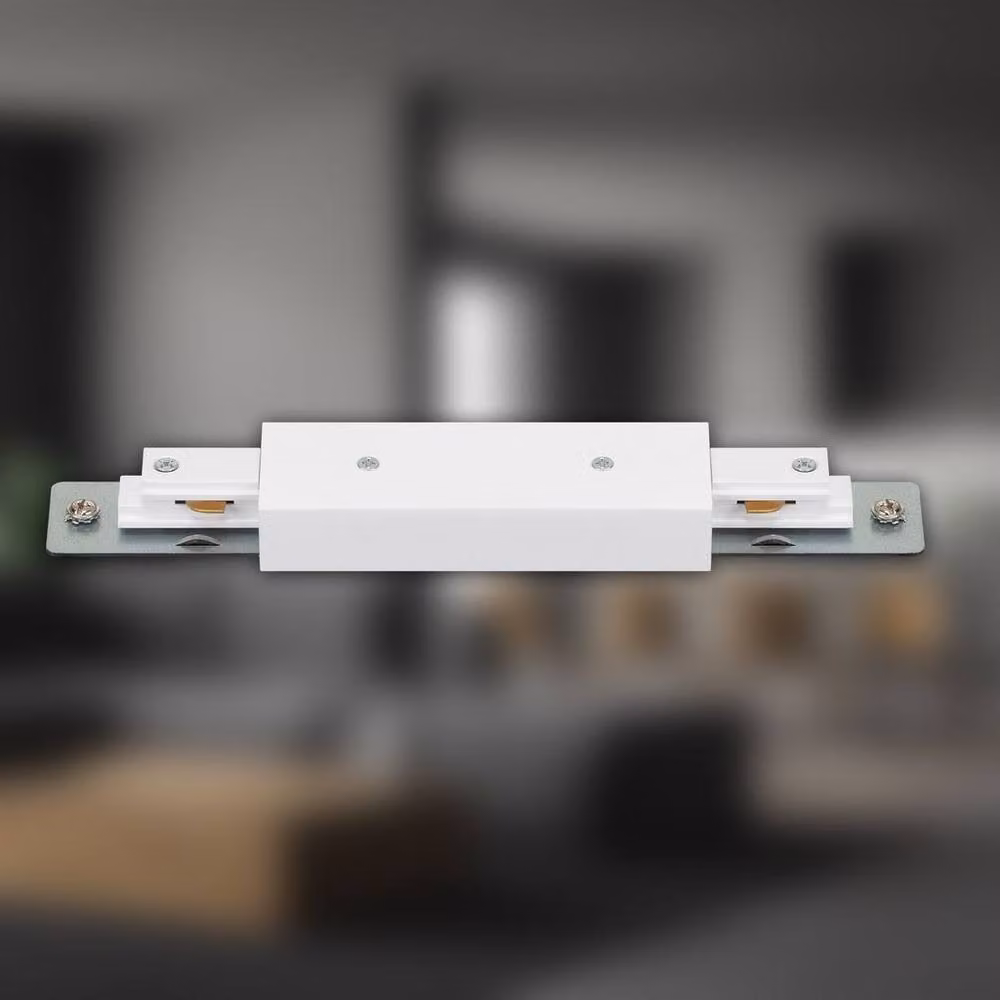 Briloner Power Feed Connector for Track Rail Lighting Systems, White, 20.5 cm – 2