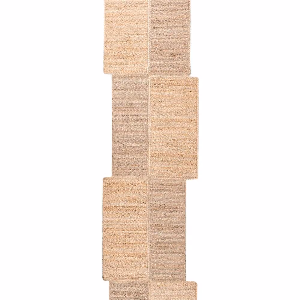 Wyld and Coco Beige Braided Jute Runner Rug, W: 80 cm, L: 300 cm – 2