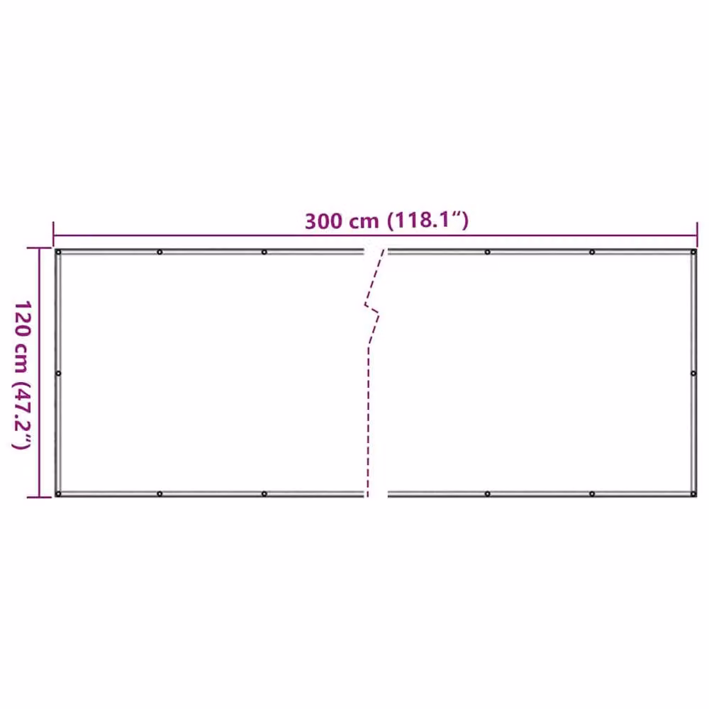 Berkfield Home Balcony Privacy Screen in Anthracite Grey PVC, W: 300 cm, H: 120 cm – 5