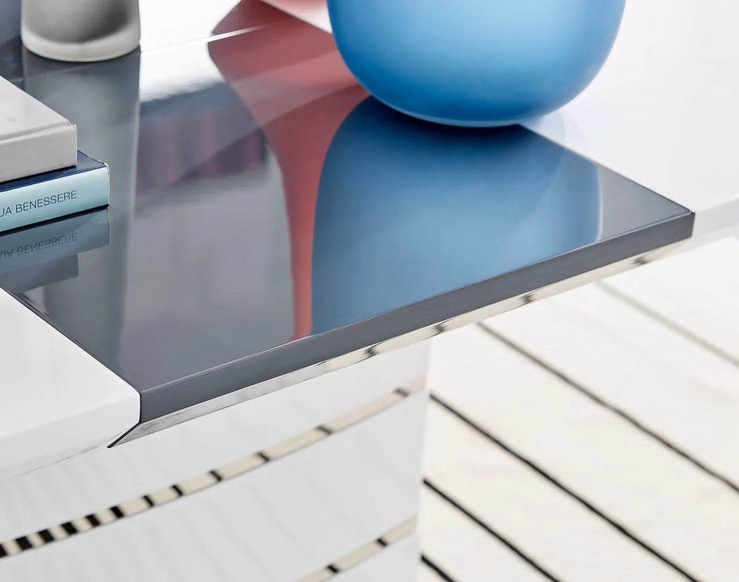 FurnitureboxUK Renato Modern High Gloss Extending Rectangular Dining Table, White – 2