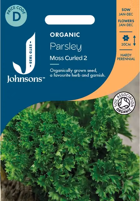 Johnsons Seeds Organic Curled Parsley Moss Seeds