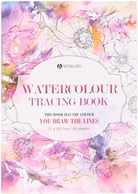 Art Studio A4 Inverse Colouring Book for Adults in Multicolour