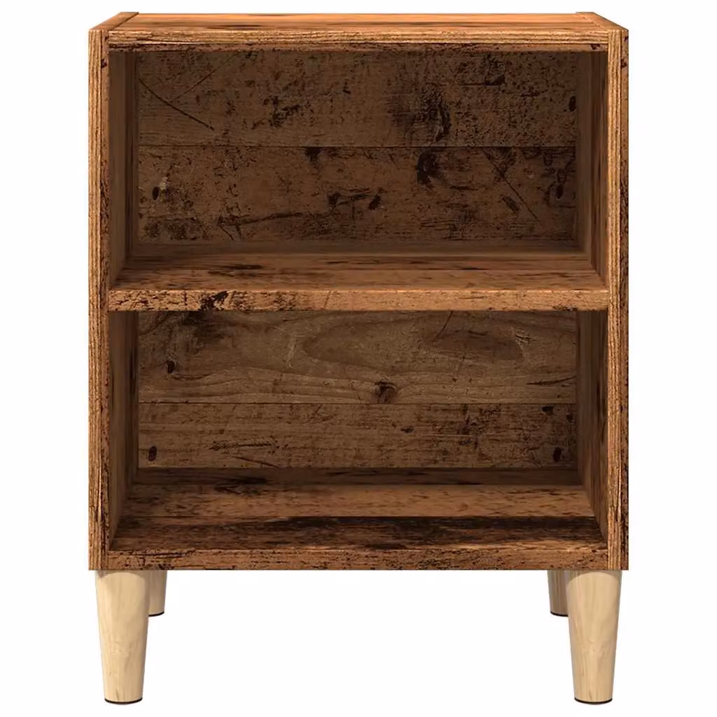 Berkfield Home Set of 2 Bedside Cabinets in Old Wood Brown, W/D/H: 40 x 30 x 50 cm – 3