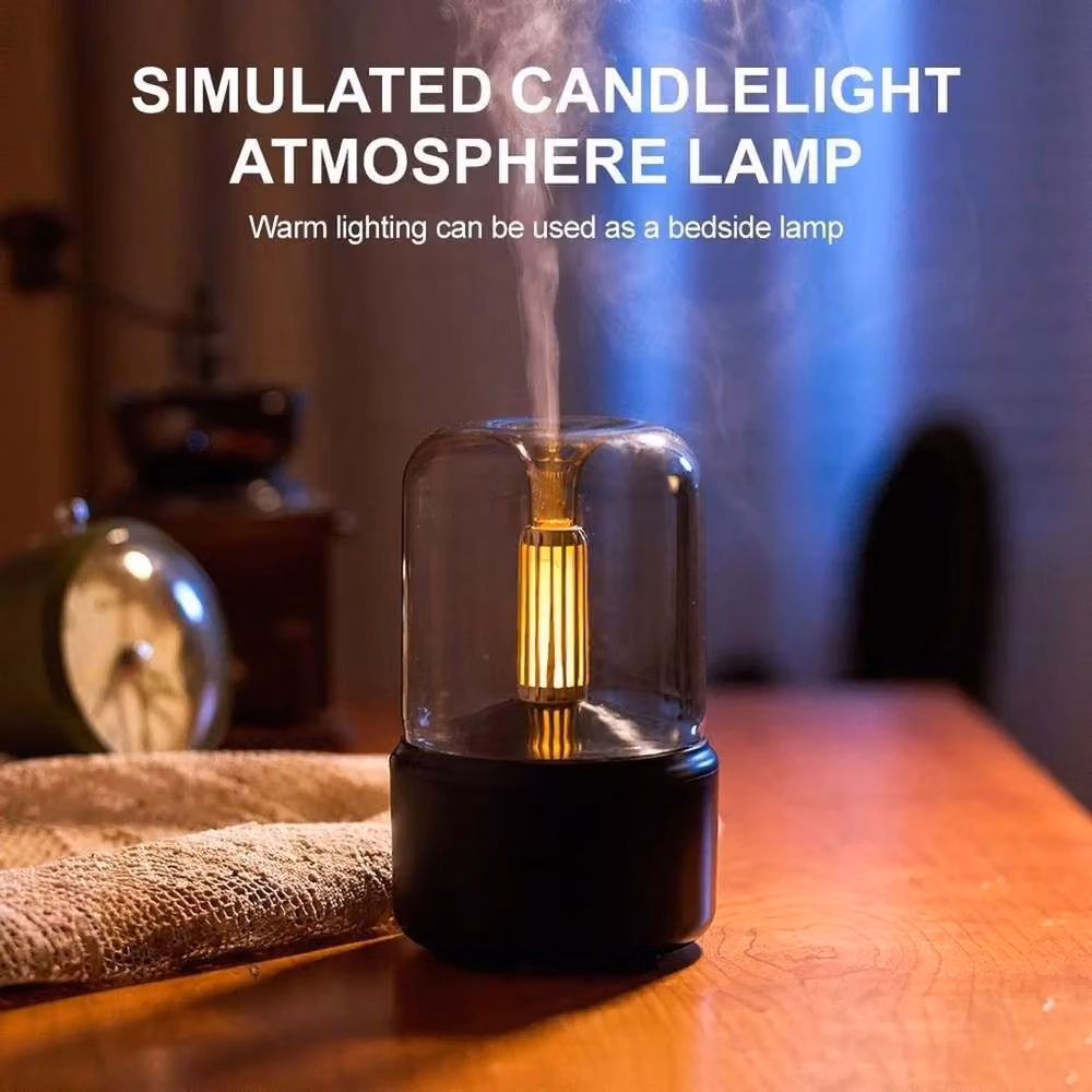 FLAVORA Quiet Aroma Diffuser with Warm Light in Black – 2