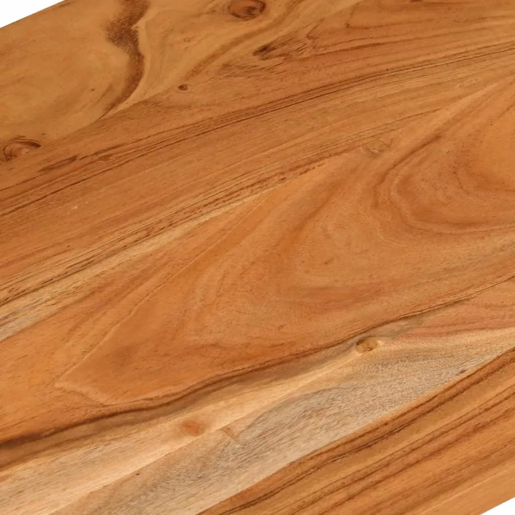 Berkfield Home Rectangular Solid Wood Acacia Desk Top in Brown, W: 80 cm, D: 60 cm, H: 2.5 cm – 3