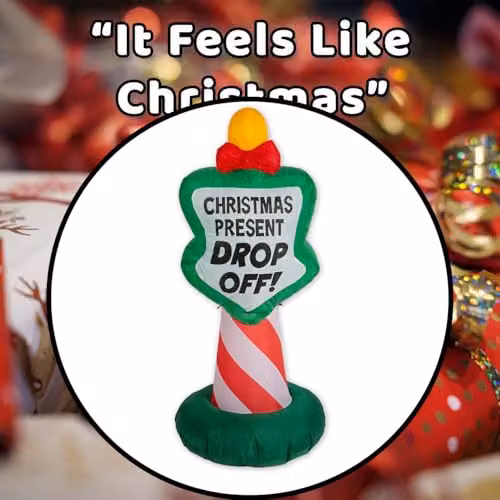 VFM e-Store Christmas Sign Inflatable Decoration, Multicolour, H 122 cm x W 55 cm x D 55 cm – 7