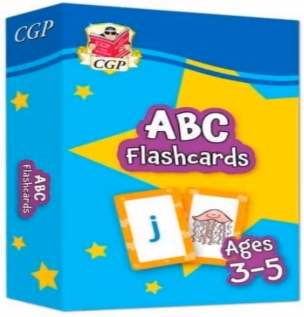 CGP Books ABC Flashcards for Ages 3-5, Multicolour Paper Flashcards
