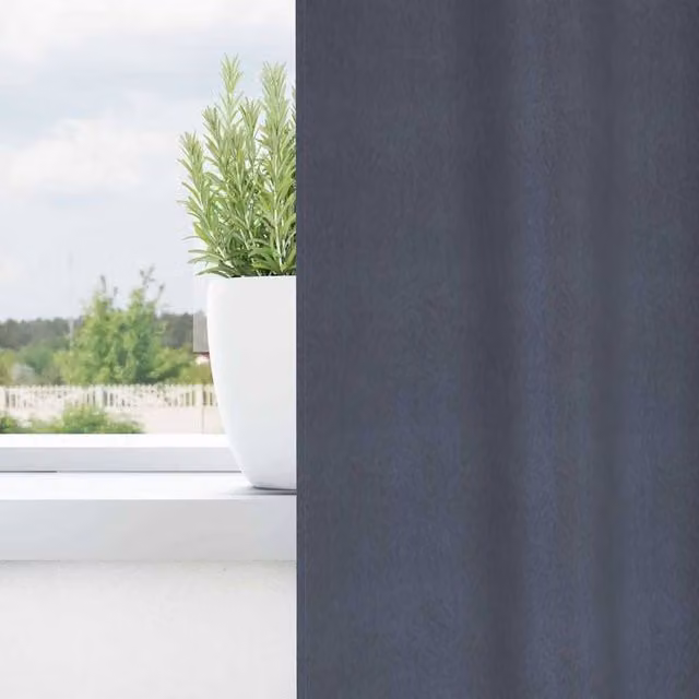 Berkfield Home Modern Anthracite Grey Polyester Eyelet Curtains, 2 Pack, W: 140 cm, H: 260 cm – 1