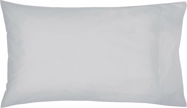 Bedeck of Belfast 1951 Luxury 300 Thread Count Egyptian Cotton Percale Standard Pillowcase in Silver