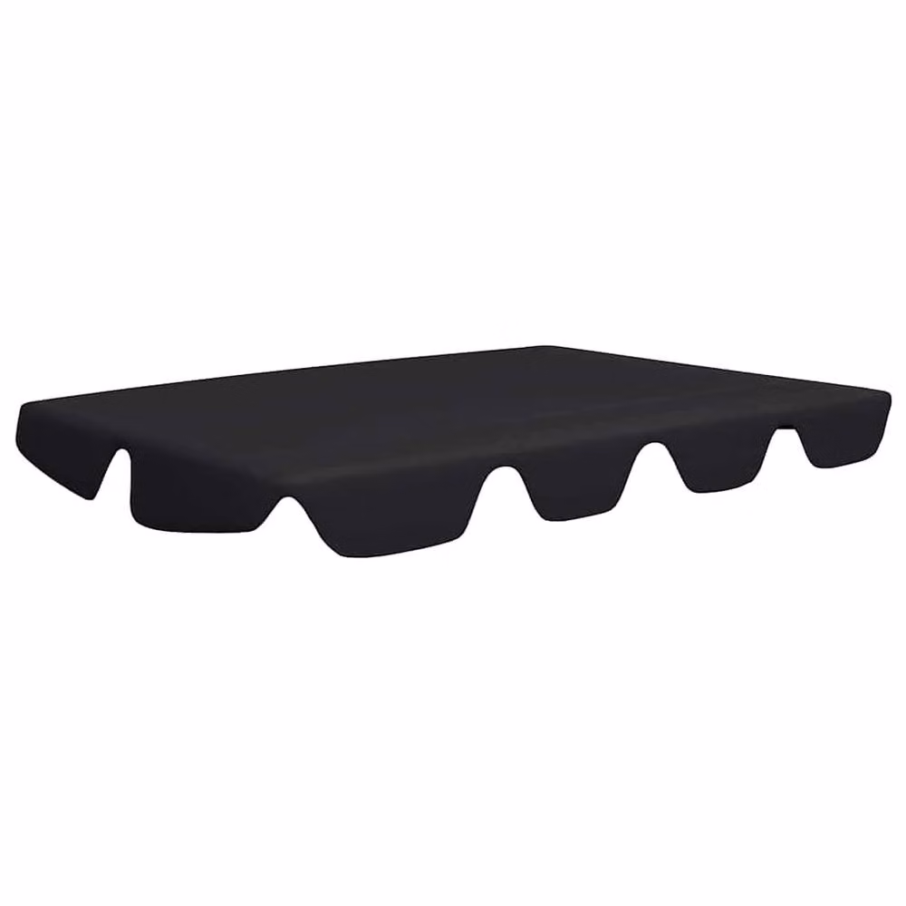 Berkfield Home Replacement Canopy for Garden Swing in Black, PVC-Coated Polyester, W: 188 cm, D: 145 cm, H: 110 cm – 2