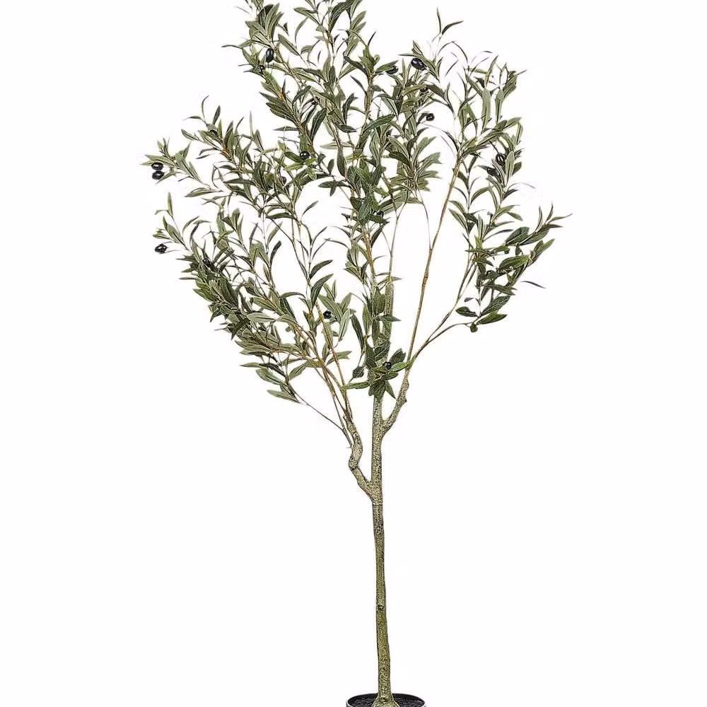 Wyld and Coco Green Artificial Mediterranean Olive Tree, Height: 153 cm – 2