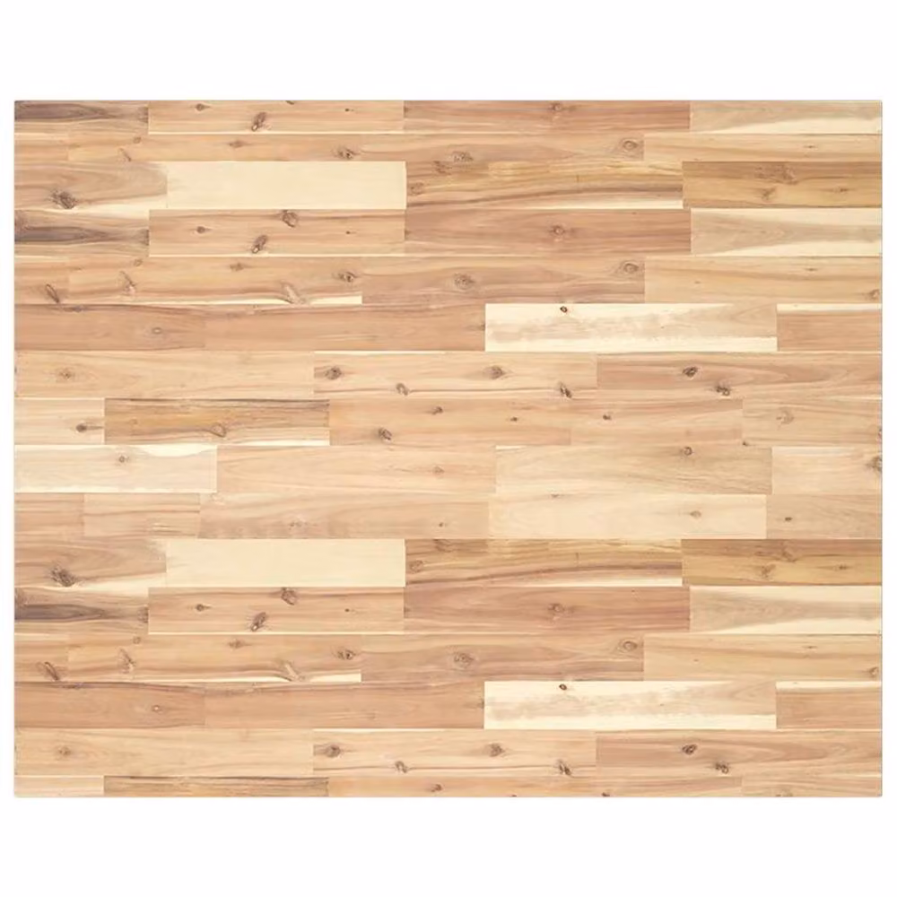 Berkfield Home Untreated Solid Acacia Wood Desk Top in Brown, W: 100 cm, D: 80 cm, H: 2 cm – 2