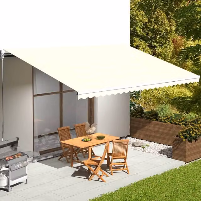 Berkfield Home Replacement Awning Fabric in Beige, Polyester, W/D/H: 6 x 3.5 m